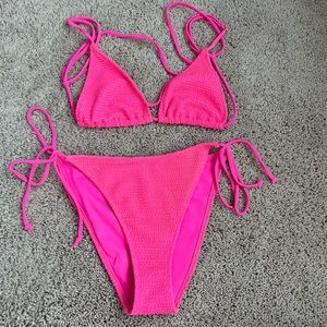 terrycloth triangle bikini